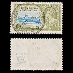 8037: KUT SG124f 20c Blue & Olive. Extra Flag Pole 1935 Used C£130, view 1