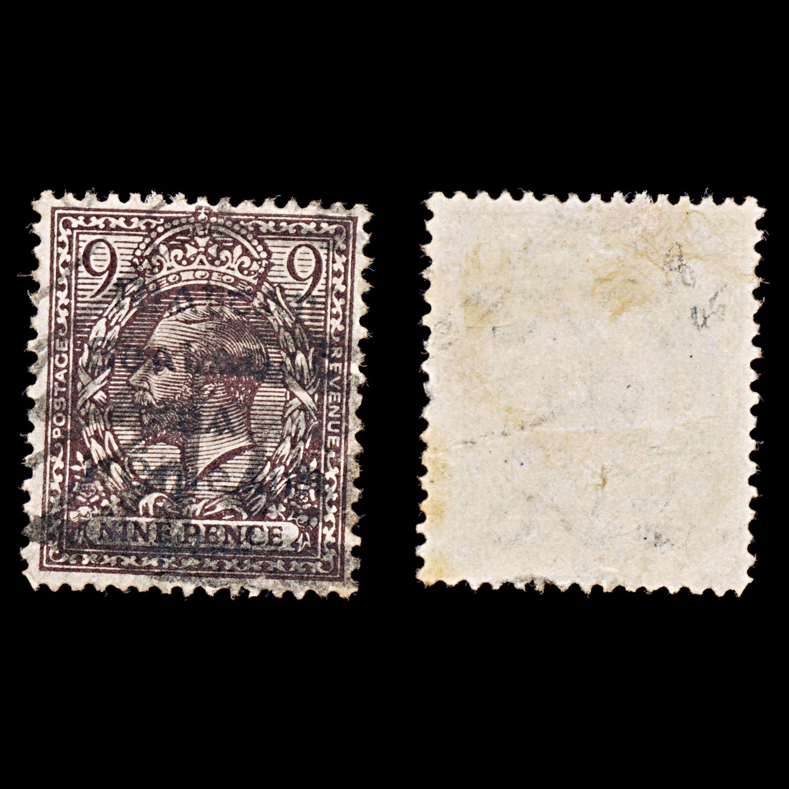 8041: Ireland SG8 9d Violet brown 1922 Sc#7 Mi7a Used C£45