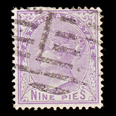 8042: India SG77 9pi Mauve 1874 Sc#32 Mi27 Used C£25, view 3