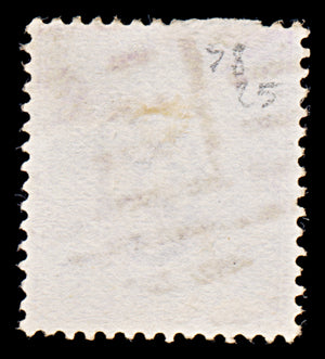 8042: India SG77 9pi Mauve 1874 Sc#32 Mi27 Used C£25