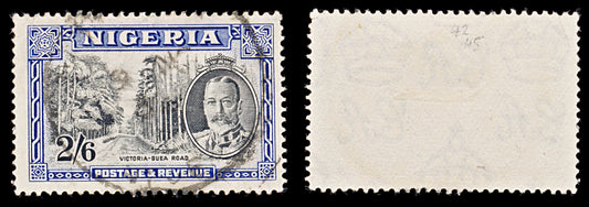 8043: Nigeria SG42 2s6d Blue & Black 1936 Sc#46 Mi39 Used C£45