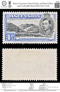 8050: Ascension Island SG42c 4d Black & Blue 1940 Sc#44Bd Mi47A Mint MLH C£18