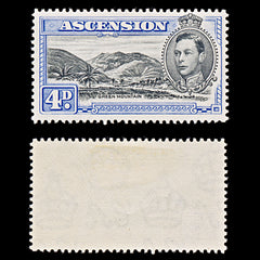 8050: Ascension Island SG42c 4d Black & Blue 1940 Sc#44Bd Mi47A Mint MLH C£18, view 2