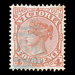 8053: Victoria SG316 Blue Postmark 1887 Sc#163 Mi103 Used, view 3
