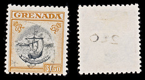 8055: Grenada SG183 1.50$ Orange 1951 Sc#162 Mi154 Used C£10