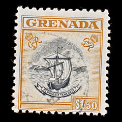 8055: Grenada SG183 1.50$ Orange 1951 Sc#162 Mi154 Used C£10, view 3