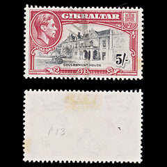 8056: Gibraltar SG129b 5s Black 1944 Sc#116 Mi115D Used C£17, view 1