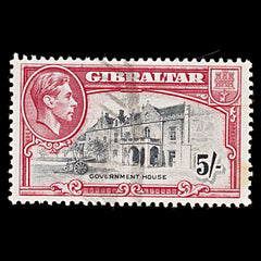 8056: Gibraltar SG129b 5s Black 1944 Sc#116 Mi115D Used C£17, view 3