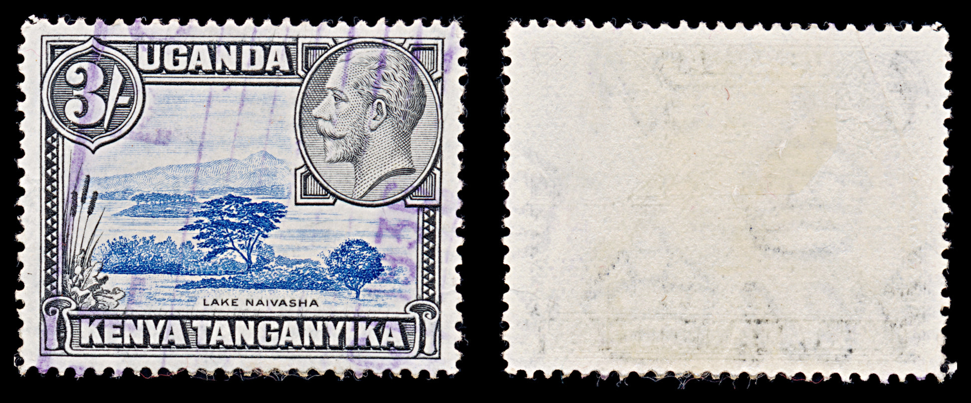 8067: KUT SG120 3s Blue & Black 1935 Sc#56 Mi41A Used C£15