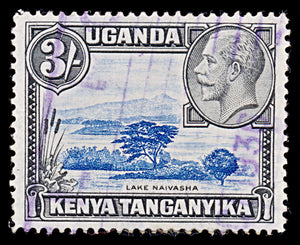 8067: KUT SG120 3s Blue & Black 1935 Sc#56 Mi41A Used C£15