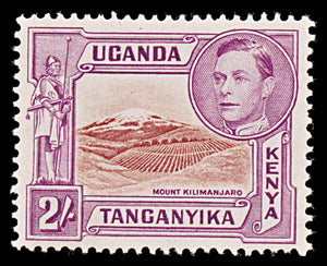 8069: KUT SG146b 2s Brown & Red violet 1944 Sc#81 Mi67D Mint MLH C£50