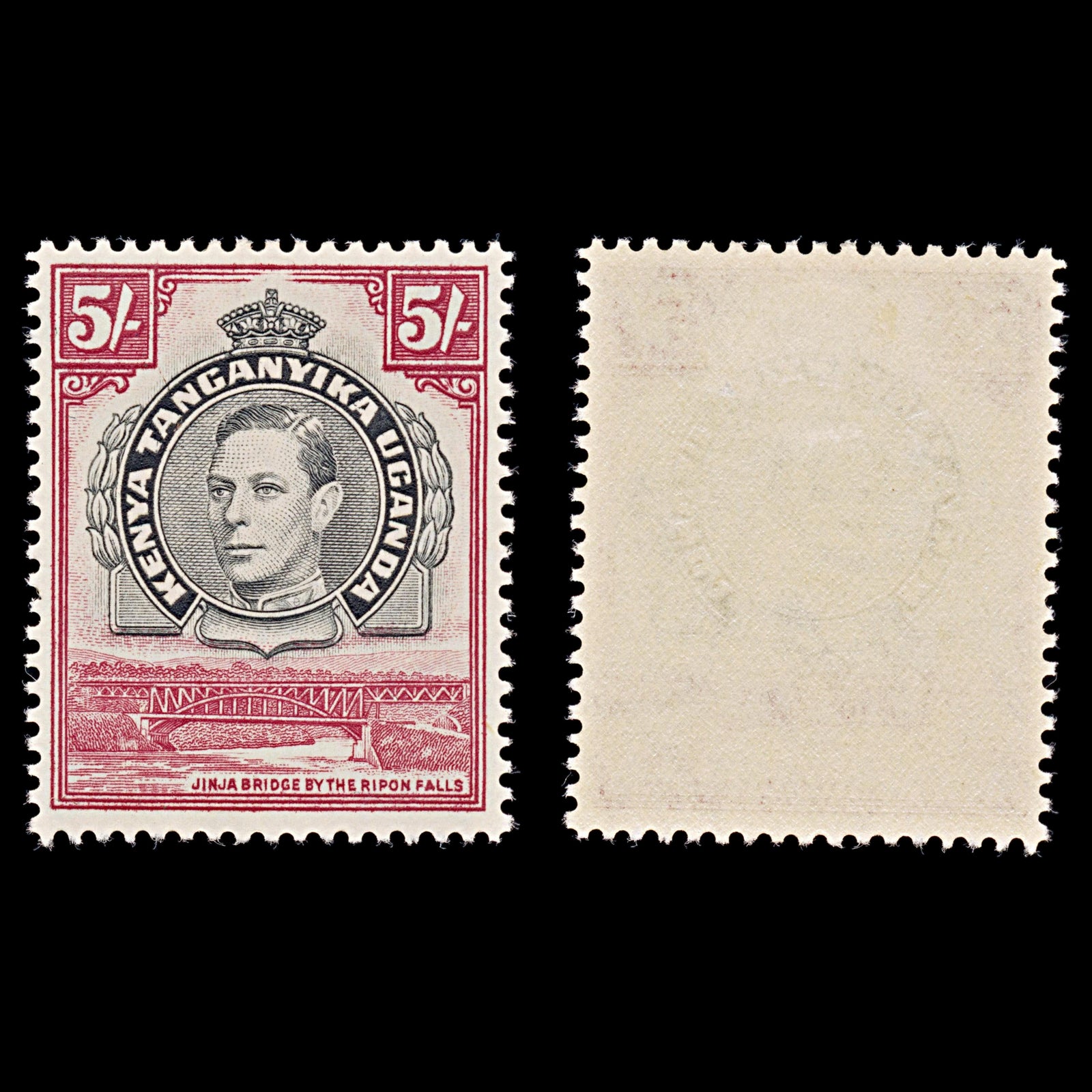 8071: KUT SG148b 5s Black & Carmine 1944 Sc#83 Mi69D Mint MVLH C£50