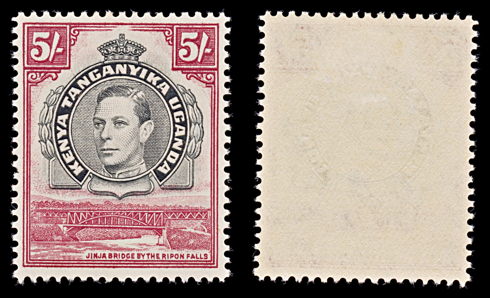 8071: KUT SG148b 5s Black & Carmine 1944 Sc#83 Mi69D Mint MVLH C£50