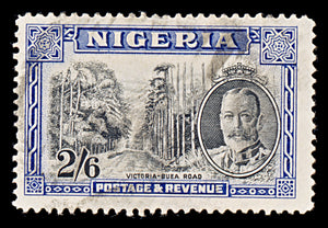 8080: Nigeria SG42 2'6s Blue & Black 1936 Sc#46 Mi39 Used C£45