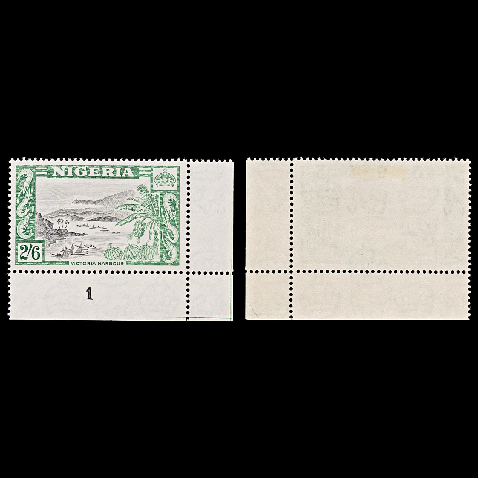 8095: Nigeria SG77 2s6d Green & Black 1953 Sc#88 Mi80 Mint MH C£20