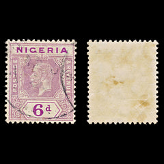 8096: Nigeria SG7 6d Bright purple & Dull purple 1914 Sc#7 Mi7 Used C£10, view 1