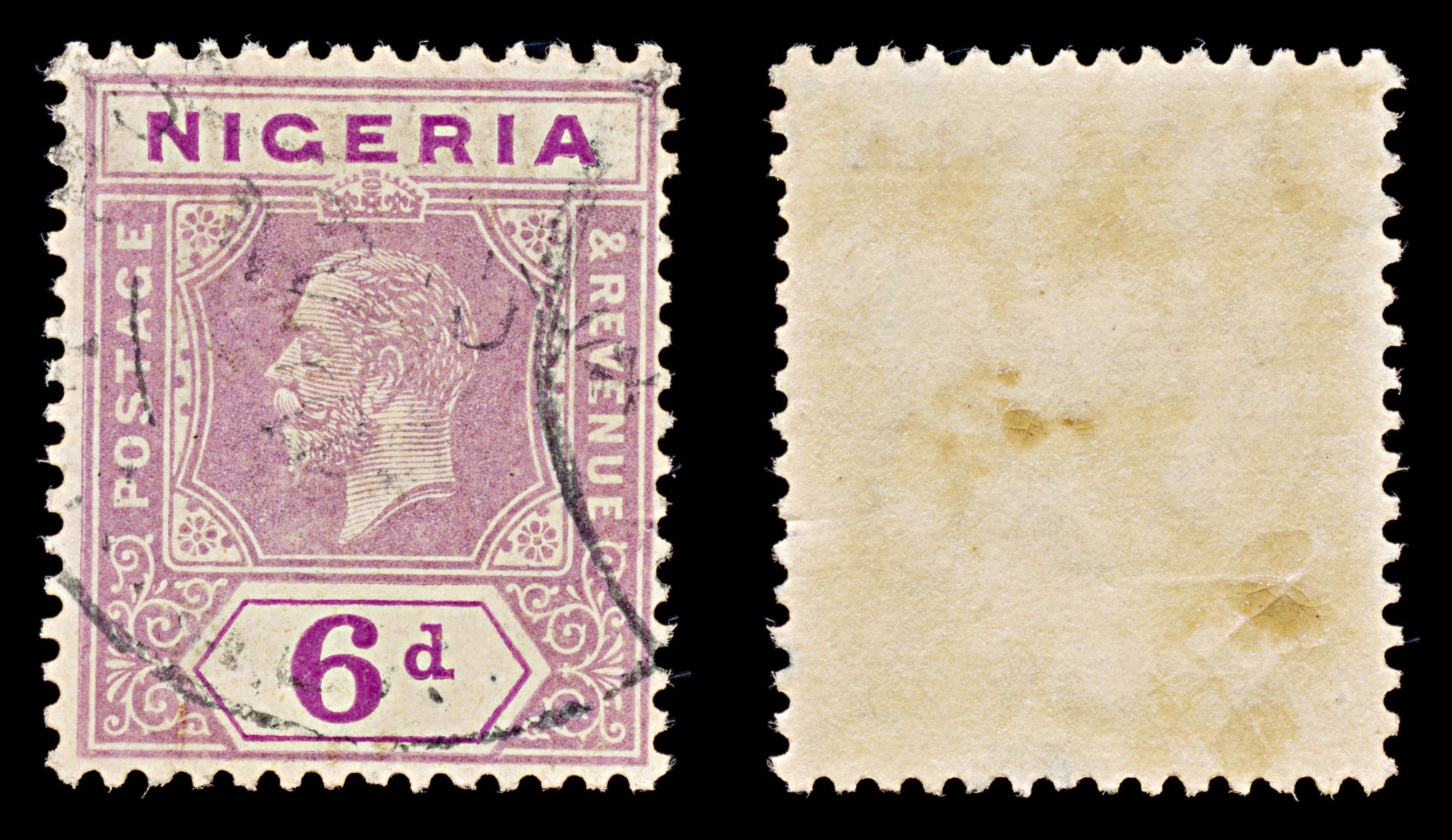 8096: Nigeria SG7 6d Bright purple & Dull purple 1914 Sc#7 Mi7 Used C£10