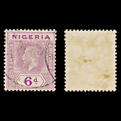 8096: Nigeria SG7 6d Bright purple & Dull purple 1914 Sc#7 Mi7 Used C£10, view 2