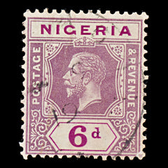 8097: Nigeria SG7 6d Bright purple & Dull purple 1914 Sc#7 Mi7 Used C£10, view 3