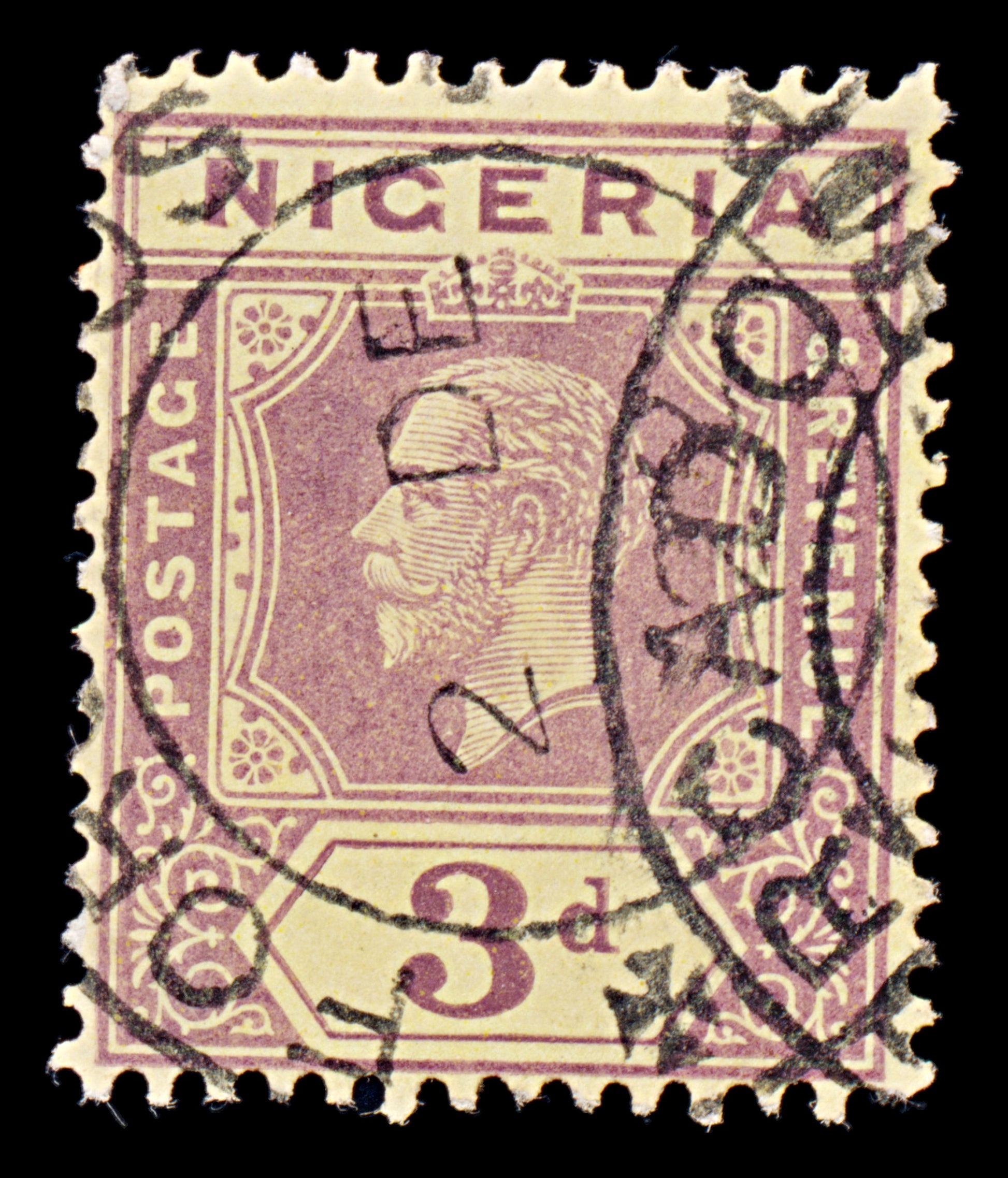 8101: Nigeria SG5e 3d Purple 1921 Used C£15