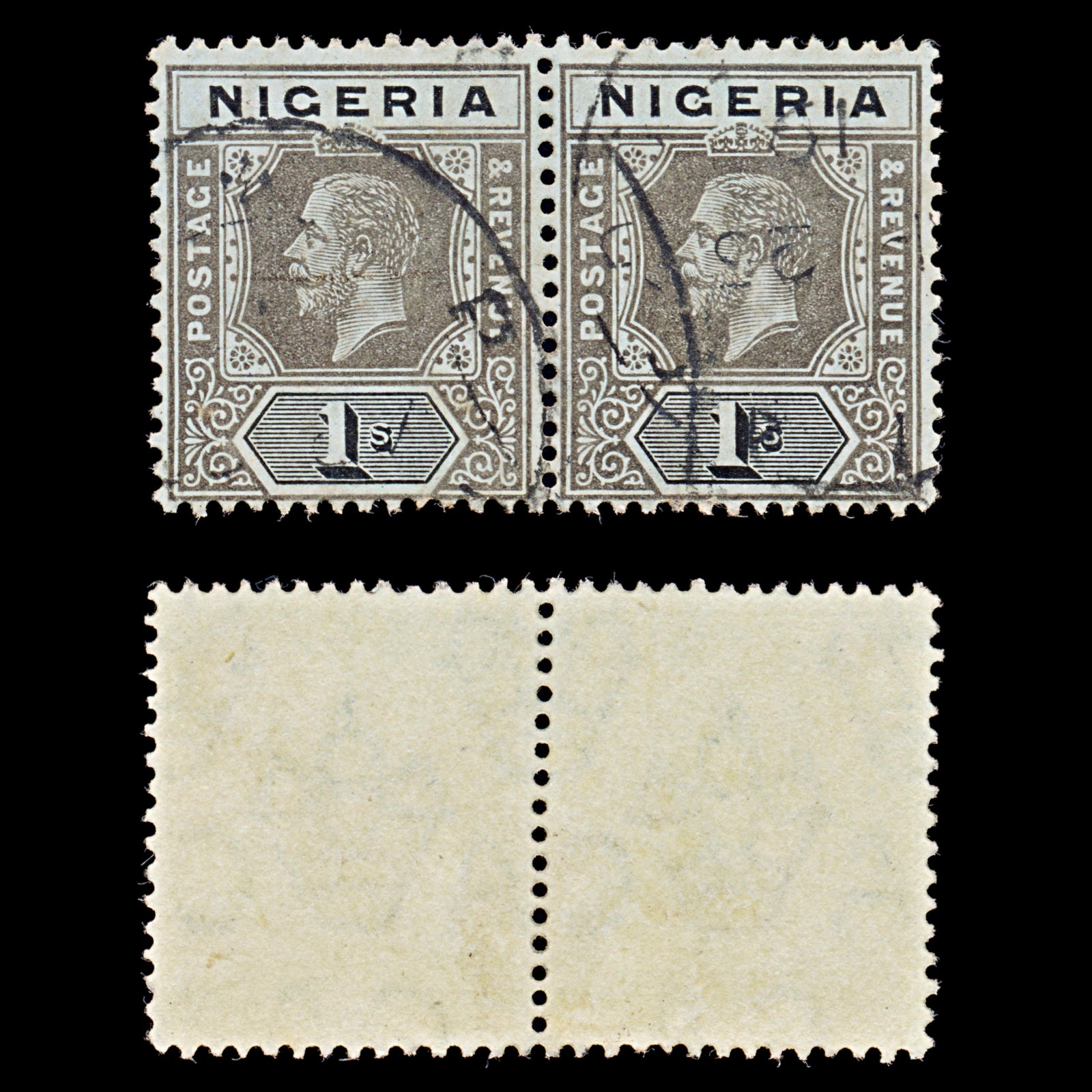 8102: Nigeria SG8 1s Black 1914 Sc#15 Mi8ay Used C£46