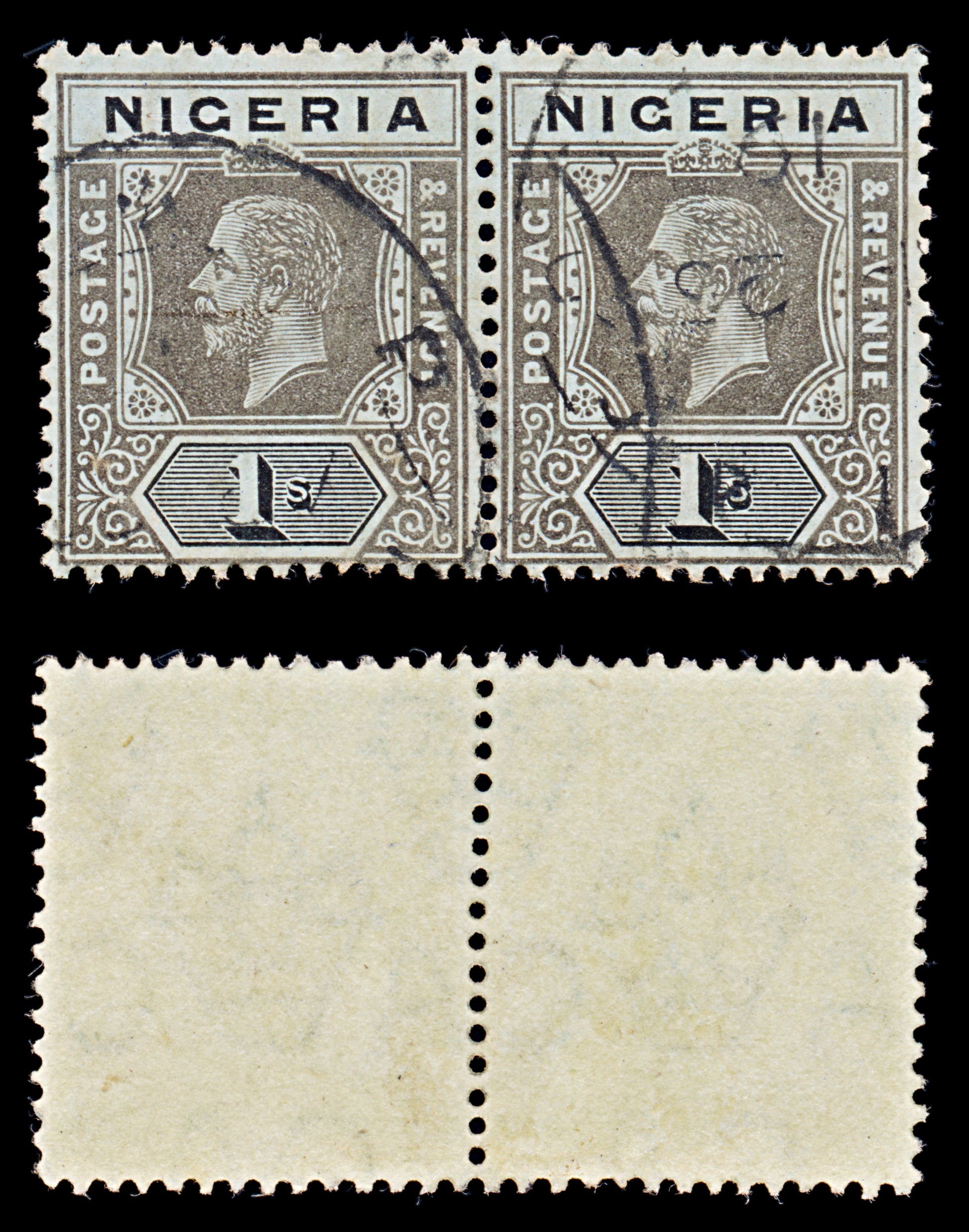 8102: Nigeria SG8 1s Black 1914 Sc#15 Mi8ay Used C£46