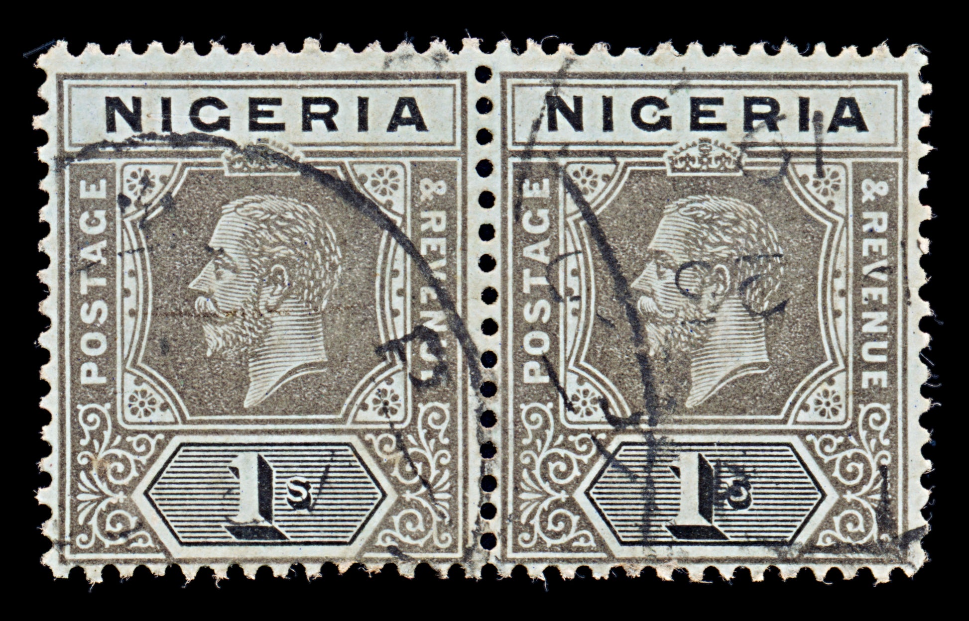 8102: Nigeria SG8 1s Black 1914 Sc#15 Mi8ay Used C£46