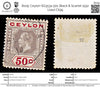 8109: Ceylon SG353a 50c Black & Scarlet 1932 Used C£95