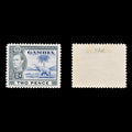 8131: Gambia SG153 2d Blue & Black 1938 Sc#135 Mi127 Mint MH C£15