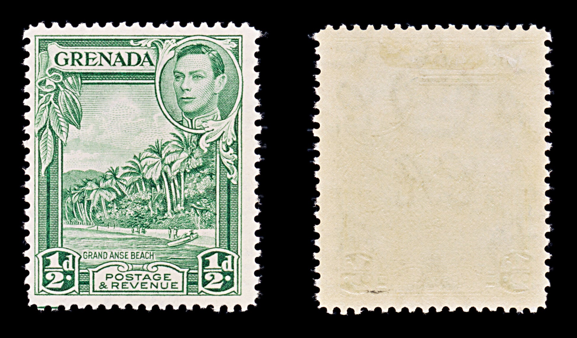 8135: Grenada SG153b ½d Yellow green 1938 Mi124a Mint MH C£13