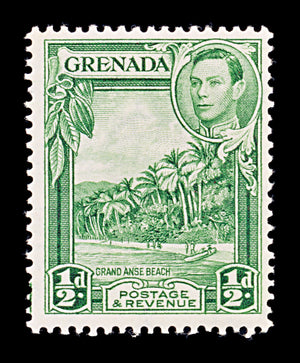 8135: Grenada SG153b ½d Yellow green 1938 Mi124a Mint MH C£13