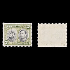 8136: Grenada SG158 3d Black & Olive green 1938 Sc#137 Mi129aA Mint MLH C£23, view 1