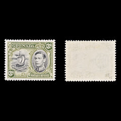 8136: Grenada SG158 3d Black & Olive green 1938 Sc#137 Mi129aA Mint MLH C£23, view 2