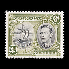 8136: Grenada SG158 3d Black & Olive green 1938 Sc#137 Mi129aA Mint MLH C£23, view 3