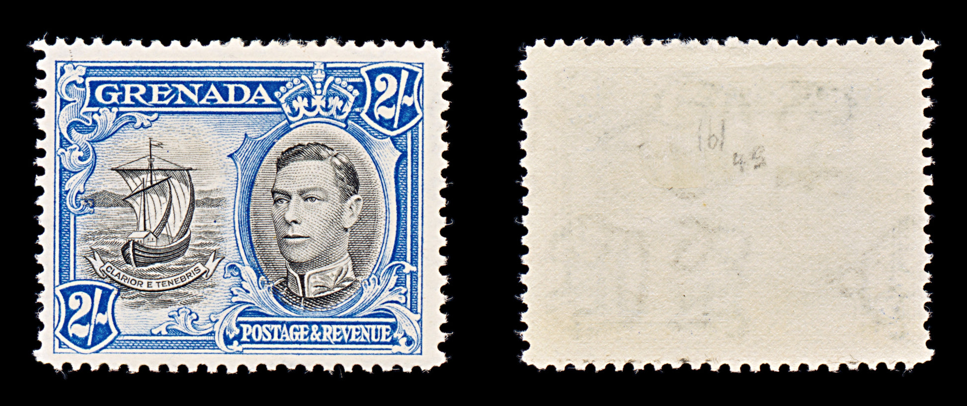 8137: Grenada SG161 2s Black & Ultramarine 1938 Sc#140 Mi132A Mint MLH C£45