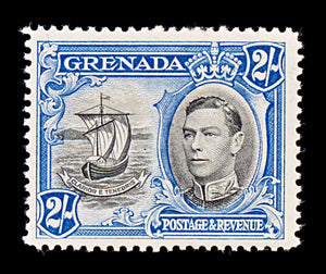 8137: Grenada SG161 2s Black & Ultramarine 1938 Sc#140 Mi132A Mint MLH C£45