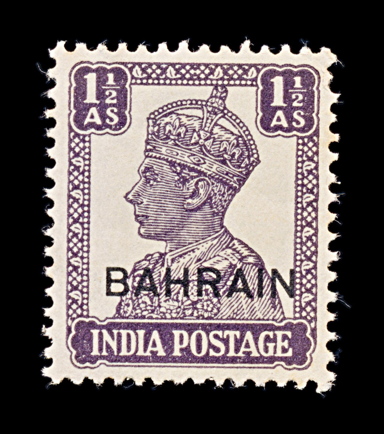8148: Bahrain SG43 1½A Dull violet 1944 Sc#43 Mi41 Mint MNH C£7