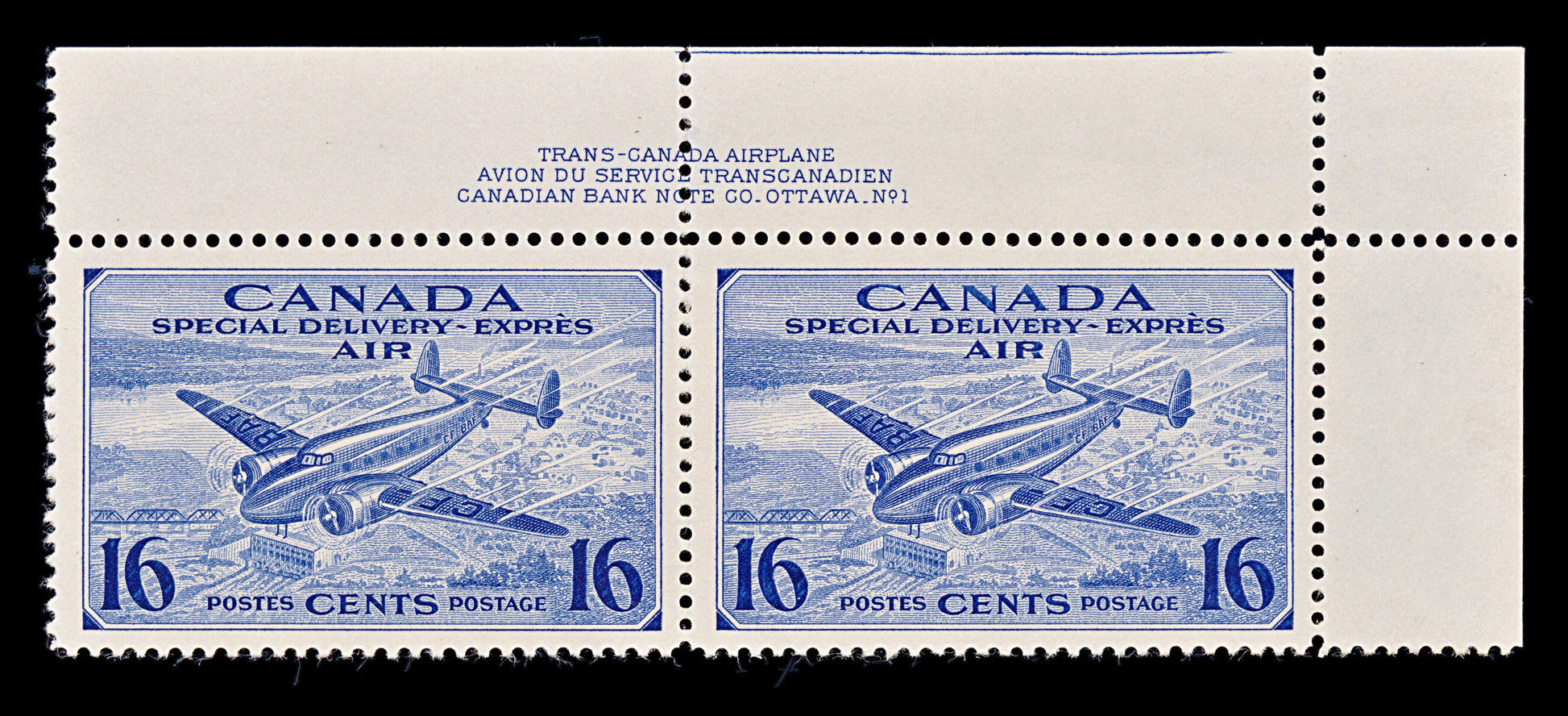 8151: Canada SGS13 16c Bright ultramarine 1942 Sc#CE1 Mi233 Mint MNH C£12