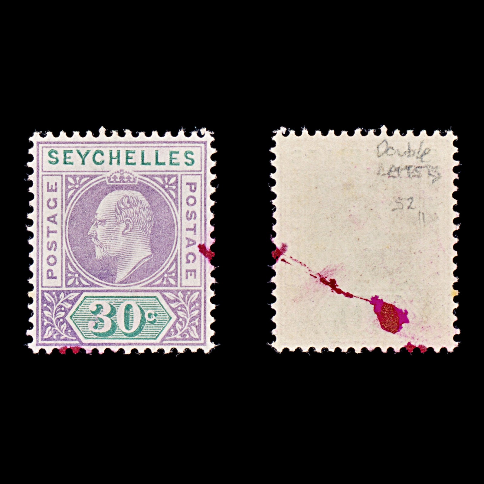 8152: Seychelles SG52 30c Green & Purple 1903 Sc#44 Mi44 Mint MNH C£11