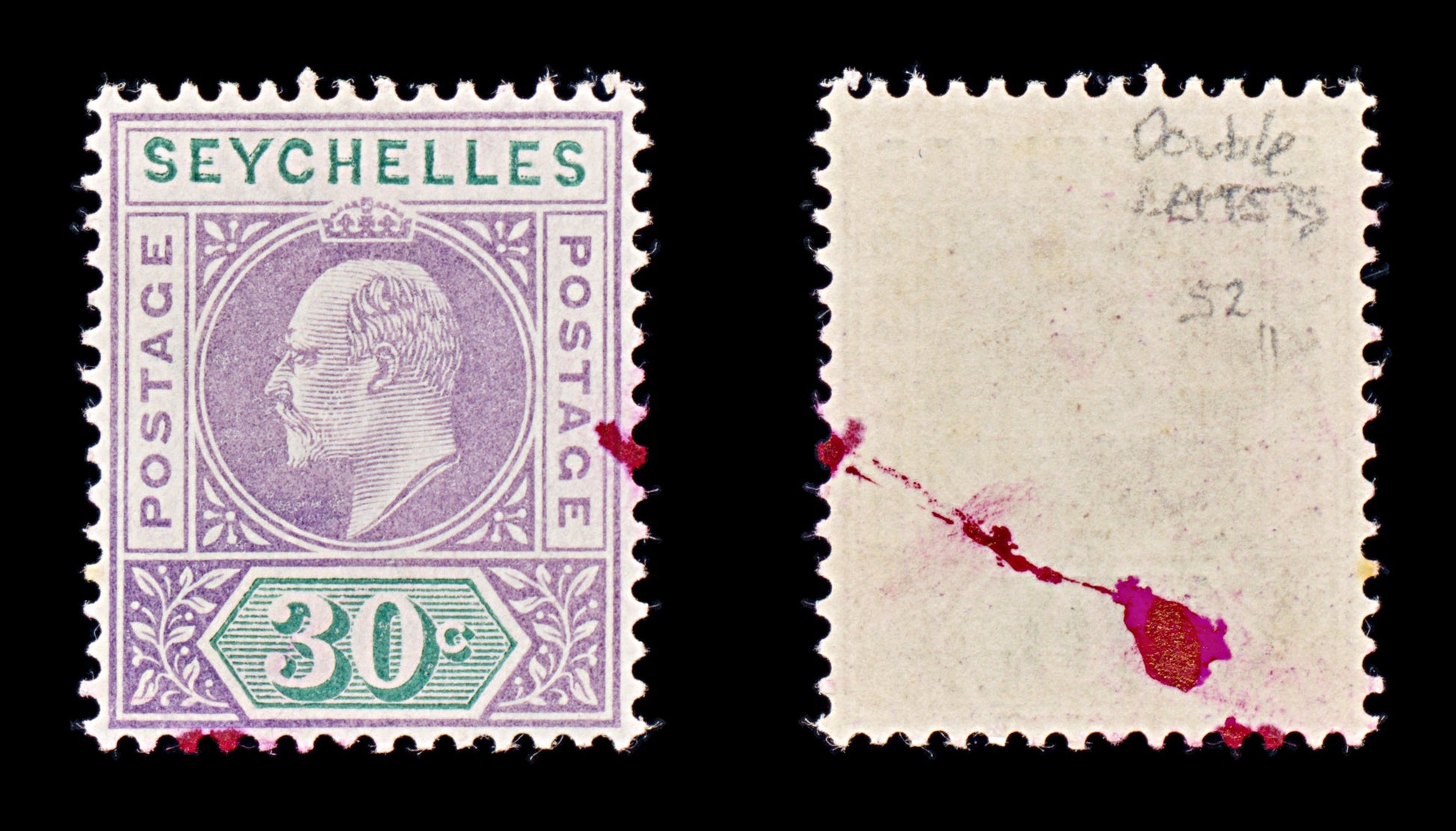 8152: Seychelles SG52 30c Green & Purple 1903 Sc#44 Mi44 Mint MNH C£11