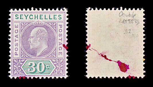 8152: Seychelles SG52 30c Green & Purple 1903 Sc#44 Mi44 Mint MNH C£11