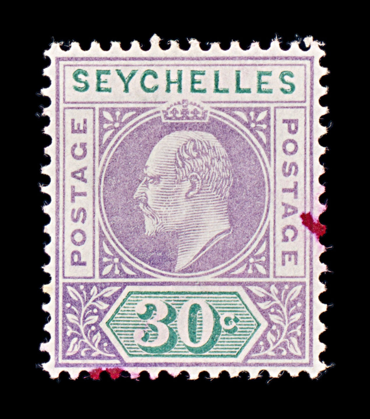 8152: Seychelles SG52 30c Green & Purple 1903 Sc#44 Mi44 Mint MNH C£11