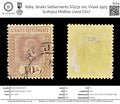 8164: Straits Settlements SG231 10c Violet 1925 Sc#191a Mi181Ia Used C£17