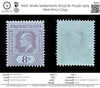 8167: Straits Settlements SG131 8c Purple 1905 Mint MVLH C£55