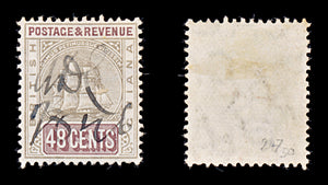 8170: British Guiana SG247 48c Grey & Purple brown 1905 Sc#167a Used C£50
