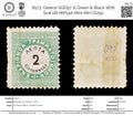 8173: Greece SGD97 2l Green & Black 1876 Sc#J26 MiP14A Mint MH C£250