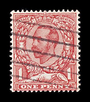 8186: GB SG336 1d Scarlet 1912 Sc#156 Mi124IBXa Used C£30