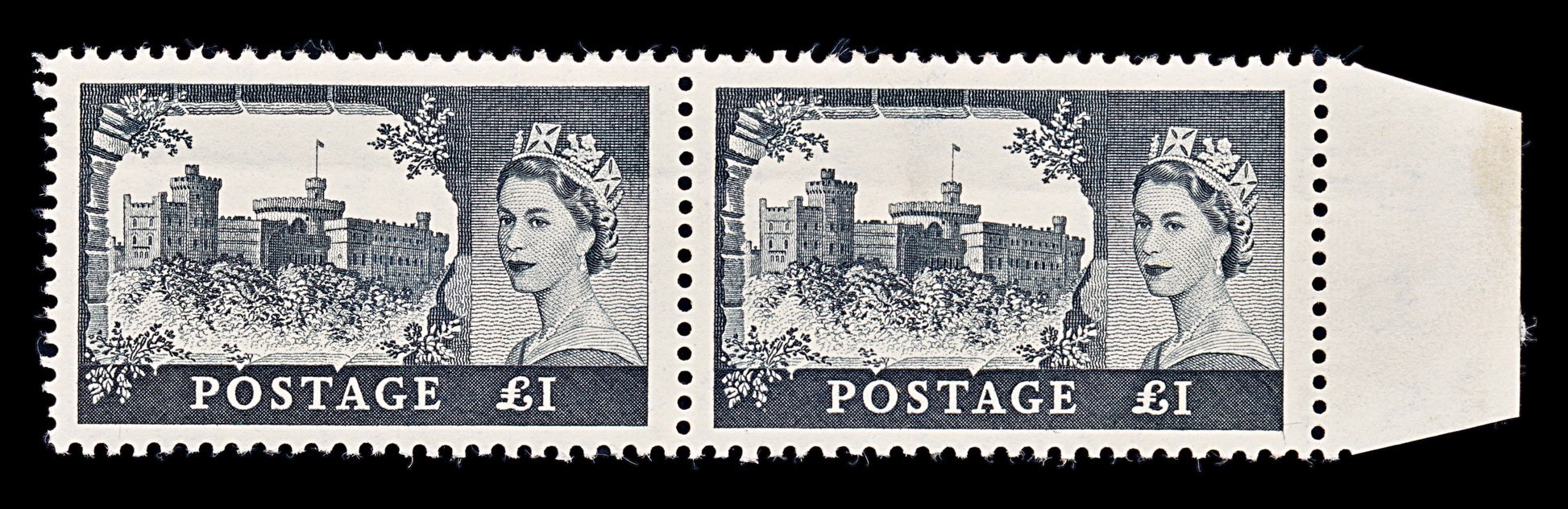 8201: GB SG539 1£ Black 1955 Sc#312 Mi281 Mint MNH C£280