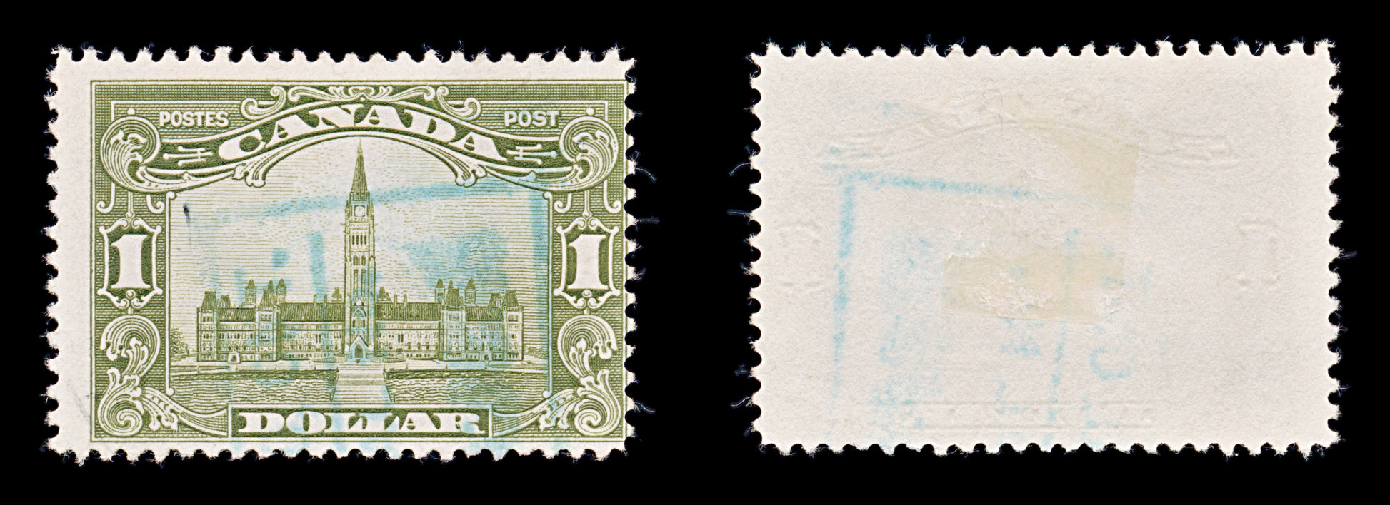 8212: Canada SG285 1$ Olive green 1929 Sc#159 Mi138 Used C£85