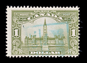 8212: Canada SG285 1$ Olive green 1929 Sc#159 Mi138 Used C£85